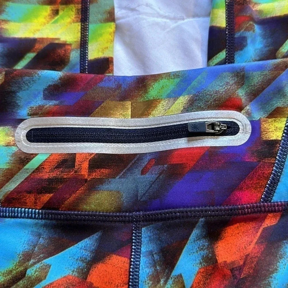 Athleta Women's Leggings Colorburst Sonar Yoga Athletic Geometric Sz XXS - Picture 6 of 6